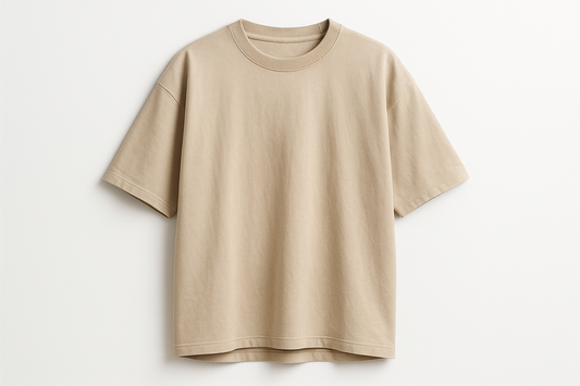 Oversized beige color t shirt